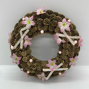 Gold Wreath Made Out of Thistle Burrs - 5.5 Inches